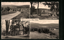 AK Geschwenda Im Thüringer Wald, Stadtpanorama, Gasthaus Zum Kickelhähnchen, Am Waldbad  - Autres & Non Classés