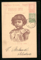 Lithographie Portrait Prinz Boris Von Bulgarien Als Kind, Ganzsache  - Königshäuser