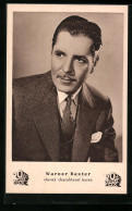 AK Schauspieler Warner Baxter Mit Oberlippenbärtchen Und Einstecktuch  - Attori