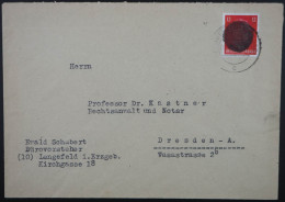  "LENGEFELD (ERZGEB.)", Stegstpl. 1.8.45 Auf Bedarfsbrief 12 Pf. Schwärzung - Other & Unclassified