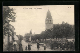 CPA Rians, La Grande Rue, Vue De La Rue  - Autres & Non Classés