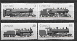 Canada - 1985 - Trains - Yv 940/43 - Eisenbahnen