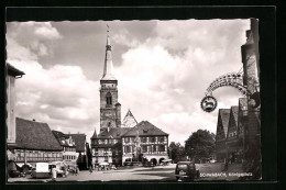 AK Schwabach, Königsplatz Mit Rathaus  - Schwabach