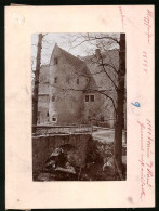 Fotografie Brück & Sohn Meissen, Ansicht Klipphausen, Blick Auf Das Schloss Mit Steinbrücke, Rückseite Mit Ansichts  - Orte