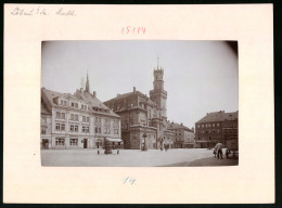 Fotografie Brück & Sohn Meissen, Ansicht Löbau, Marktplatz Mit Hotel & Restaurant Goldenes Schiff, Blumenhalle Hamann  - Lieux