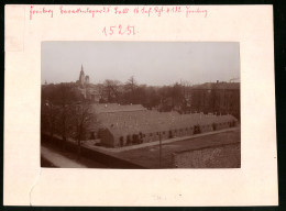 Fotografie Brück & Sohn Meissen, Ansicht Freiberg I. Sa., Barackenlager 1. Bat. 16. K. S. Infanterie-Regiment Nr. 182  - Orte