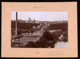 Fotografie Brück & Sohn Meissen, Ansicht Mittweida, Fabrikanlagen Am Ufer  - Plaatsen