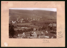 Fotografie Brück & Sohn Meissen, Ansicht Olbernhau I. Erzg., Blick über Den Ort Mit Modehaus Oswald Wildner, Gasomet  - Orte