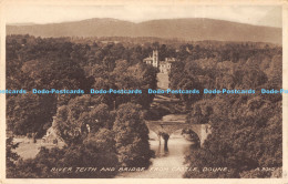 R172880 River Teith And Bridge From Castle. Doune. Valentines. Sepiatype - World