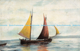 R173813 Yacht. 1907. Painting. Postcard - World