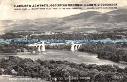 R172903 Menai Suspension Bridge From The Anglesey Column. 23599. Salmon. RP. 196 - Monde