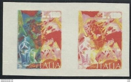 Arte'76 Lire150 "Boccioni" Prova Colore Non Dentellata Senza Stampa Nero - Variétés Et Curiosités