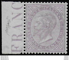 1863-65 Italia VE II 60c. Lilla Londra Bc MNH Sassone N. L21 - Other & Unclassified