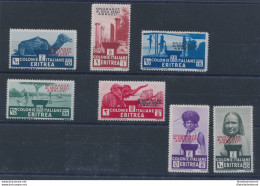 1934 ERITREA, Onoranze Al Duca Degli Abruzzi, N° 213/219 ,  7 Valori , MLH* - Erythrée