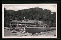 AK Bad Liebenzell I. Schwarzwald, Schwimmbad Mit Badegästen  - Autres & Non Classés