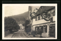 AK Herrenalb /Schwarzw., Hotel Zur Post / Zum Ochsen Mit Strasse  - Bad Herrenalb