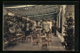 AK Baden-Baden, Hotel Terminus - Terrasse  - Baden-Baden