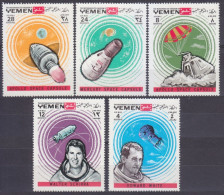 1969 Yemen Kingdom 645-649 Astronauts Apollo 7 6,00 € - Asien