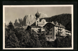 Cartolina Tires, Albergo Corona Mit Bergpanorama  - Autres & Non Classés