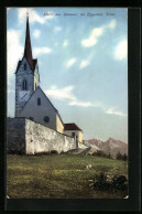 Cartolina Gummer /Eggental, Die Kirche Mit Turmuhr  - Altri & Non Classificati