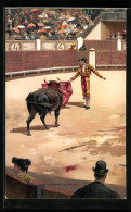 AK Pasando De Muleta, Torero Und Stier In Der Arena  - Corrida