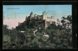 AK Salzburg, Die Festung Hohensalzburg Im Abendrot  - Other & Unclassified
