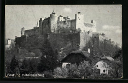 AK Salzburg, Die Festung Hohensalzburg Aus Der Ferne  - Sonstige & Ohne Zuordnung