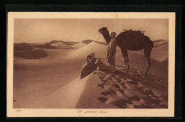 AK Beduinen Mit Kamel In Der Sandwüste  - Other & Unclassified