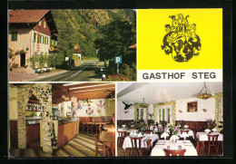 Cartolina Atzwang Bei Bozen, Gasthof Steg, Gastraum Mit Tresen  - Bolzano (Bozen)