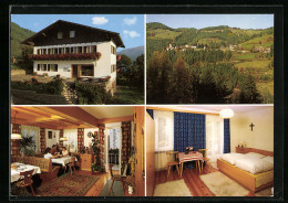 Cartolina Gummer, Pension Haus Valentin, Gastraum, Ortsansicht  - Other & Unclassified