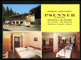 Cartolina Stange Bei Sterzing, Pension Psenner, Zimmer Und Gastraum  - Autres & Non Classés