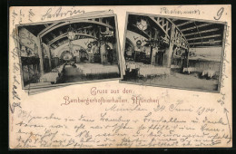 AK München, Gasthaus Bambergerhofbierhallen, Innenansicht  - Muenchen