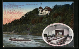 AK Hameln A. W., Ortsansicht Mit Weserlied Und Hotel Felsenkeller  - Hameln (Pyrmont)