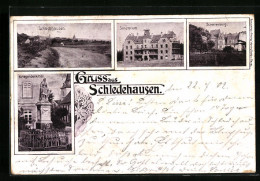 AK Schledehausen, Ortsansicht Mit Sanatorium Und Scheelenburg  - Autres & Non Classés