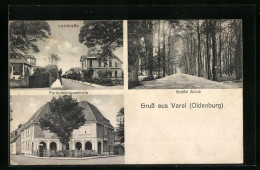 AK Varel B. Oldenburg, Lohstrasse Mit Grosser Allee  - Varel