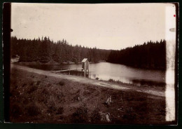 Fotografie Brück & Sohn Meissen, Ansicht Zellerfeld / Harz, Blick Auf Den Kellerhalsteich Mit Fischerhütte  - Orte