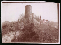 Fotografie Brück & Sohn Meissen, Ansicht Kohren, Blick Auf Die Burgruine Mit Alten Turm  - Lieux