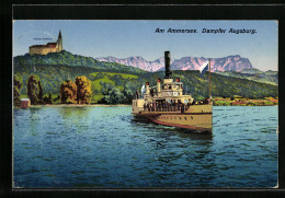 AK Dampfer Augsburg Auf Dem Ammersee Mit Blick Zum Kloster Andechs  - Sonstige & Ohne Zuordnung