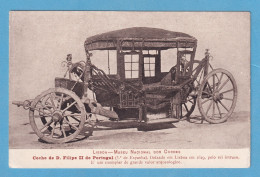 1104 PORTUGAL LISBON LISBOA MUSEU NACIONAL DOS COCHES COCHE DE D. FILIPE II DE PORTUGAL RARE POSTCARD - Lisboa