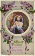 R175136 Greeting Postcard. A Happy Birthday. Woman. Tuck. Gem Glosso - Monde