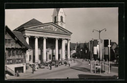 AK Dornbirn, 3. Export- U. Mustermesse, Platz Mit Kirche Und Flaggen  - Tentoonstellingen