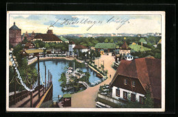 AK Leipzig, Weltausstellung Für Buchgewerbe U. Graphik 1914, Wasserrutschbahn Im Vergnügungspark  - Expositions