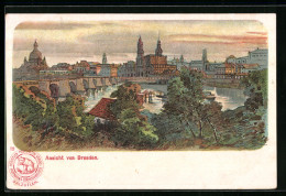 Lithographie Dresden, Stadt Bei Abendlicht  - Dresden