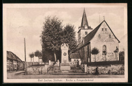 AK Bad Sachsa /Südharz, Kirche U. Kriegerdenkmal  - Bad Sachsa