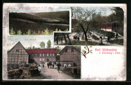 AK Bad Walkmühle B. Eisenberg I. Thür., Veranda Mit Garten, Mühle  - Eisenberg