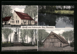 AK Sudweyhe, Mühlenteich, Ehrenmal, Moormann`s Hof  - Other & Unclassified