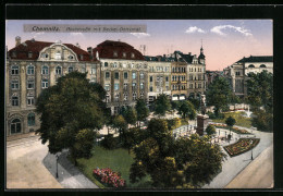 AK Chemnitz, Poststrasse Mit Becker-Denkmal  - Chemnitz