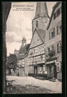 AK Michelstadt /Hessen, Partie An Der Kirche Mit Glockenspiel  - Michelstadt