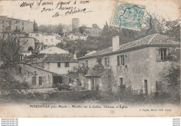 X1-47) POUDENAS PRES MEZIN - MOULIN SUR LA GELISE , CHATEAU ET EGLISE - Autres & Non Classés