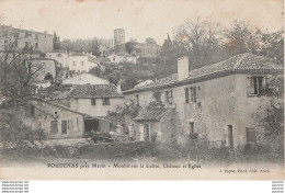 X2-47) POUDENAS PRES MEZIN - MOULIN SUR LA GELISE , CHATEAU ET EGLISE - ( 2 SCANS ) - Autres & Non Classés